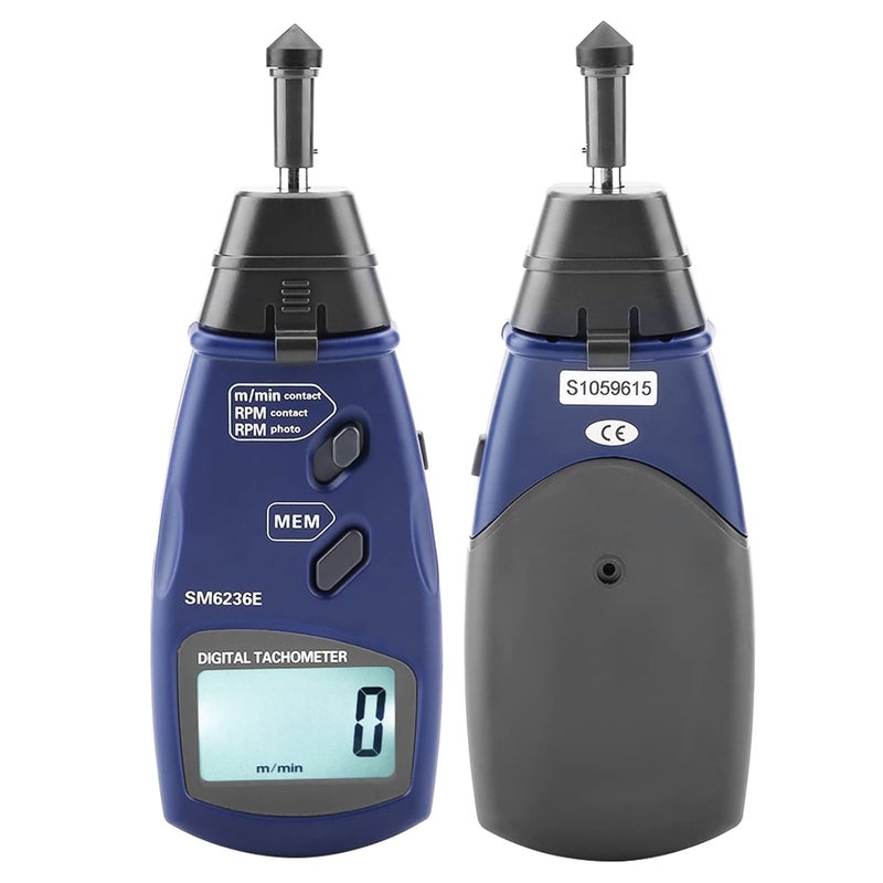KooingTech Digital Tachometer DT6236E RPM Meter with Large Display, RPM Meter for Small Engines, 2.5 to 99999 RPM Chainsaw RPM Tachometer 5 Digits Tach LCD Rotation Gauge Meter 96 Data Logging - Image 5